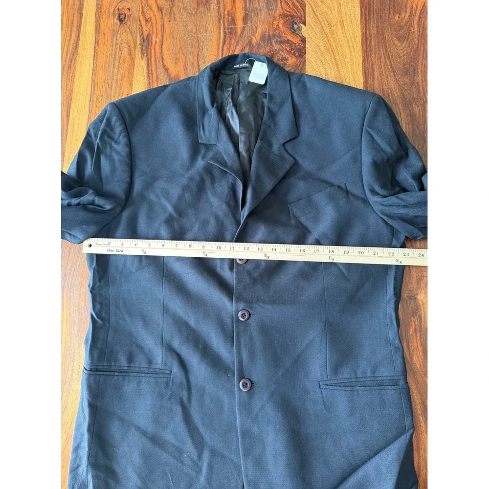 Vintage Bachrach USA Wool Blazer Mens 40R Navy Sport Coat Gold Button Classic